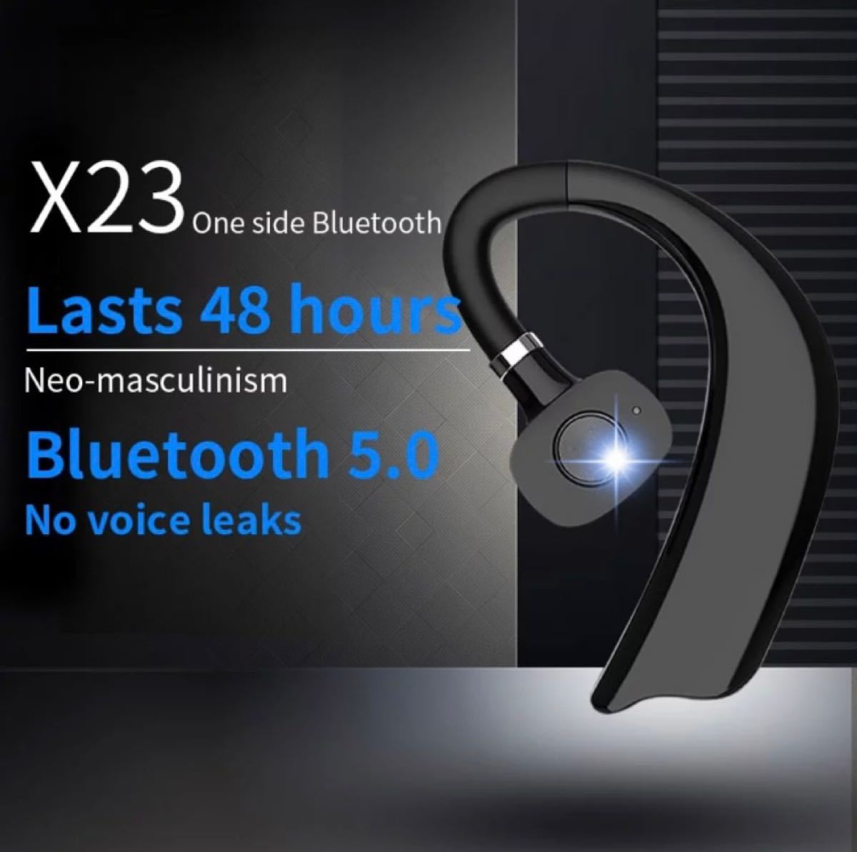 長時間　32時間　通話　Bluetooth 5.0 ワイヤレス　イヤホン　ネックホールド　設計　インイヤー型　両耳兼用　SSR 黒