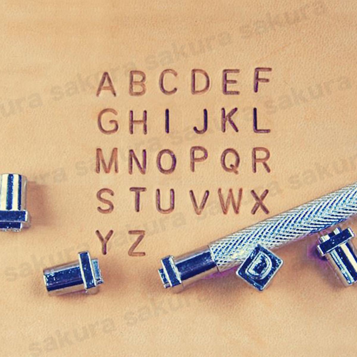 レザークラフト アルファベット 刻印 打刻印 ハンドメイド 工具 革小物