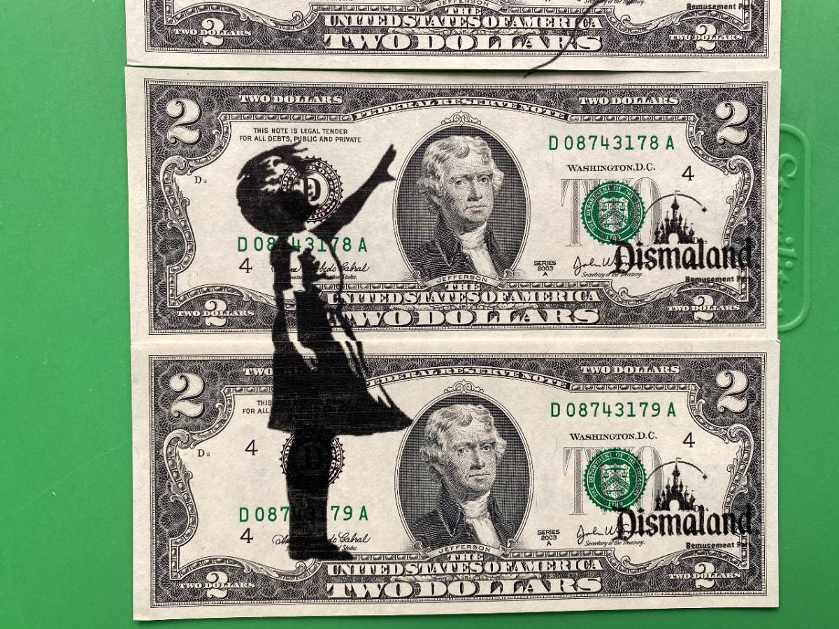 バンクシー ディズマランド Banksy Dismaland 風船と少女 2ドル バンクシー ディズマランド Banksy Dismaland 風船と少女 2ドル