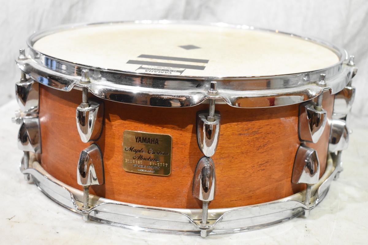 ヤフオク! - YAMAHA ヤマハ スネアドラム Maple Custo...