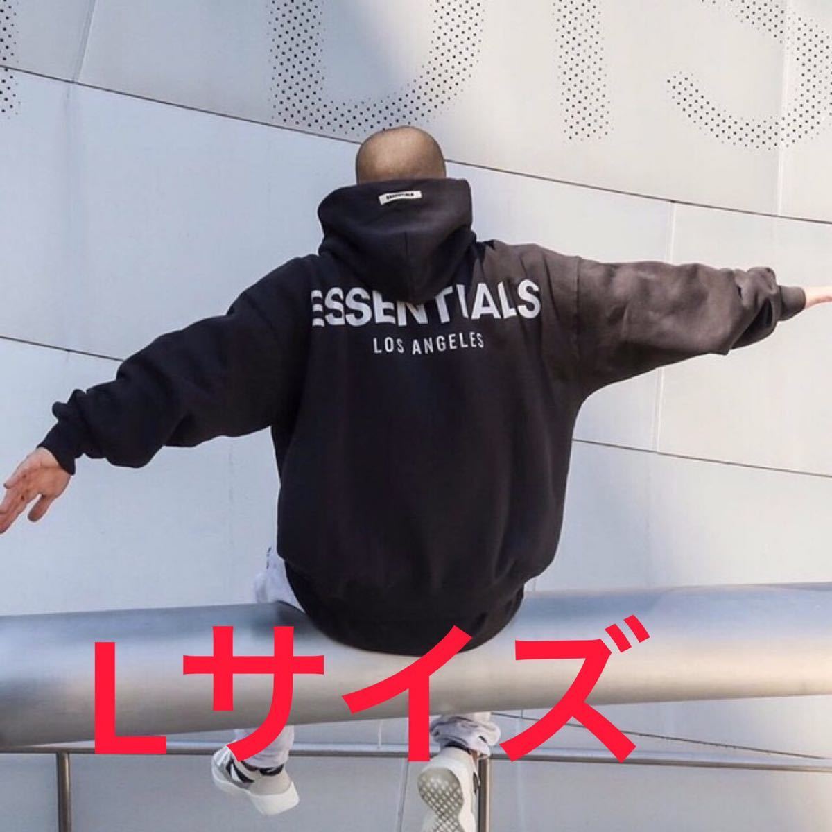 81%以上節約 新品 Essentials エッセンシャルズ パーカー ブラック L