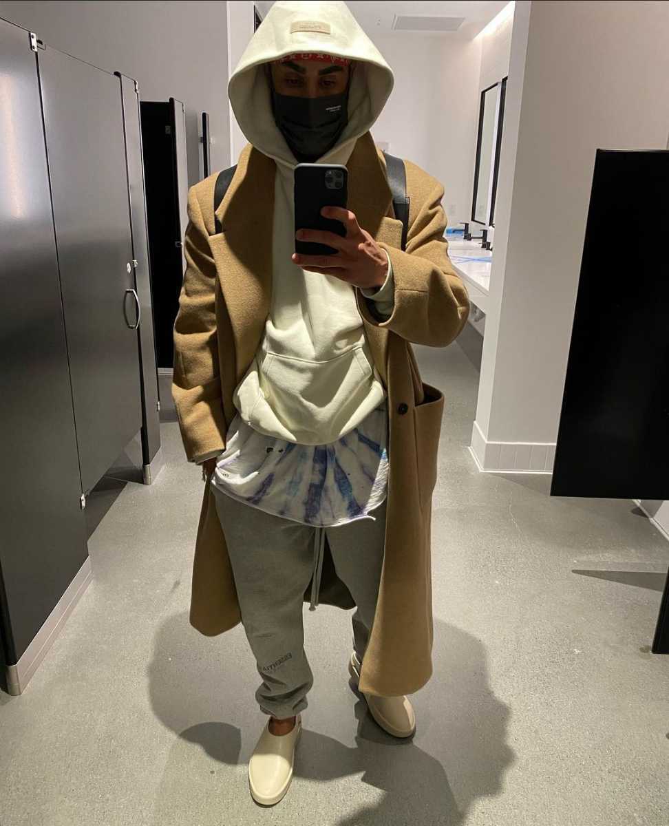 FEAR OF GOD ESSENTIALS SWEAT PANTS XS DARK HEATHER OATMEAL FEAR OF GOD ESSENTIALS SWEAT PANTS XS DARK HEATHER OATMEAL
