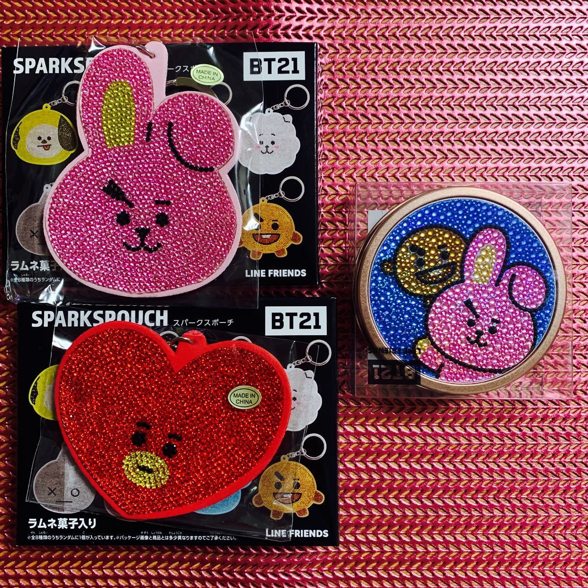 BT21 スパークスポーチ 笹様用 BT21 スパークスポーチ TATA&COOKY スパークスラウンド