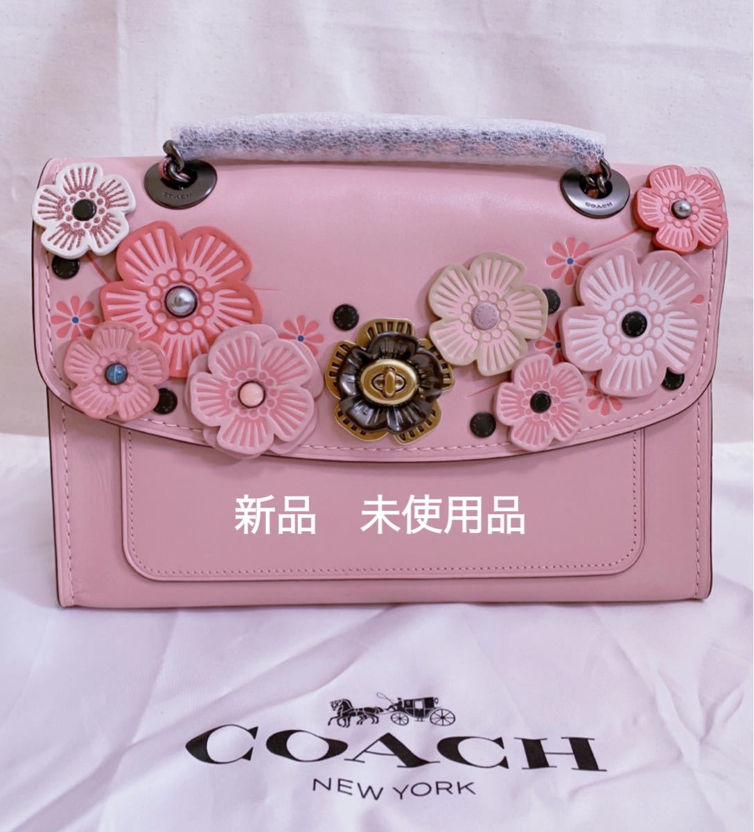 新品】COACH 日本限定 完売品 花柄 アップリケ ショルダーバッグ
