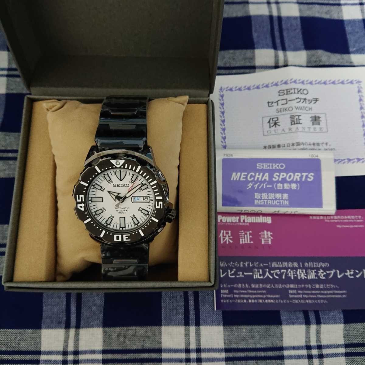 希少 新品未使用 セイコー ダイバーズ ナイト モンスター ホワイト SZEN006 自動巻き 希少 新品未使用 セイコー ダイバーズ ナイト モンスター ホワイト SZEN006 自動巻き