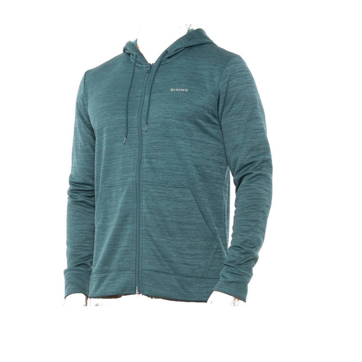 Simms Challenger Full-Zip Hoody シムス 長袖 チャレンジャー フルジッパー フーディー パーカー Deep Sea Green Heather US:M JP:L相当_画像1