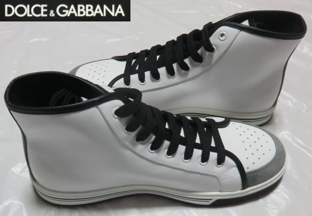 ★新品! DOLCE&GABBANA リッチでお洒落!!存在感抜群☆CS1571 ちょいワル大人の今ドキ!!格上げ☆ロゴハイカットスニーカー 27.5㎝＜8.5＞D&G_画像7