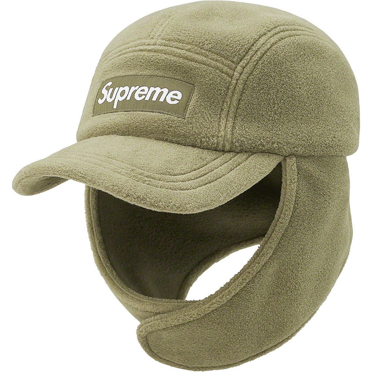 【新品未使用】 21AW 22 新作 新品 SUPREME シュプリーム POLARTEC EARFLAP CAMP CAP キャップ 帽子 ぼうし OLIVE オリーブ色 即決あり