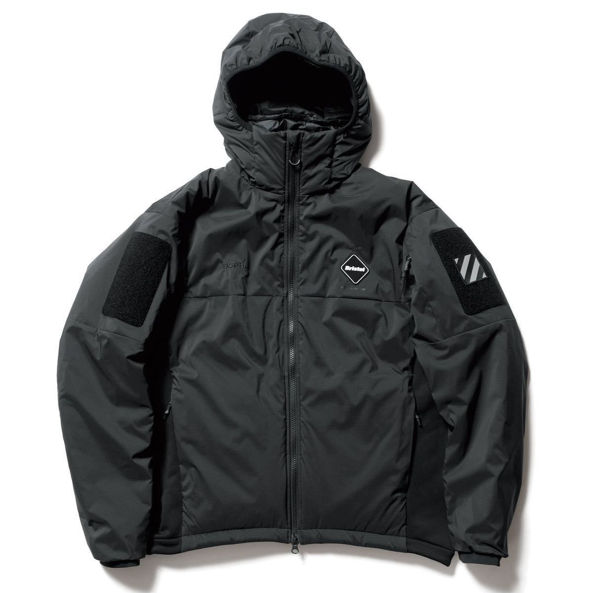 【良品】 FCRB f.c real bristol エフシーレアルブリストル SOPHNET ソフネット HYBRID PUFFY INSULATION HOODED JACKET ジャケット BLACK_画像1