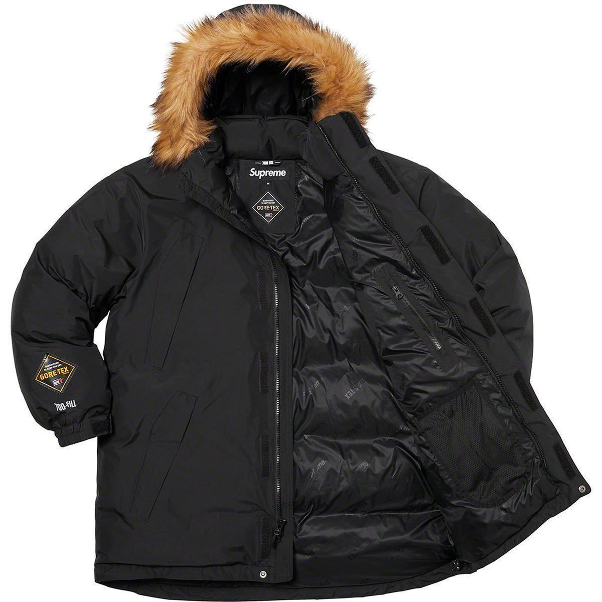 【新品未使用】 21AW 22 新作 新品 SUPREME シュプリーム GORE TEX 700 FIL DOWN PARKA ダウンジャケット ブラック BLACK S 即決早い者勝ち_画像2