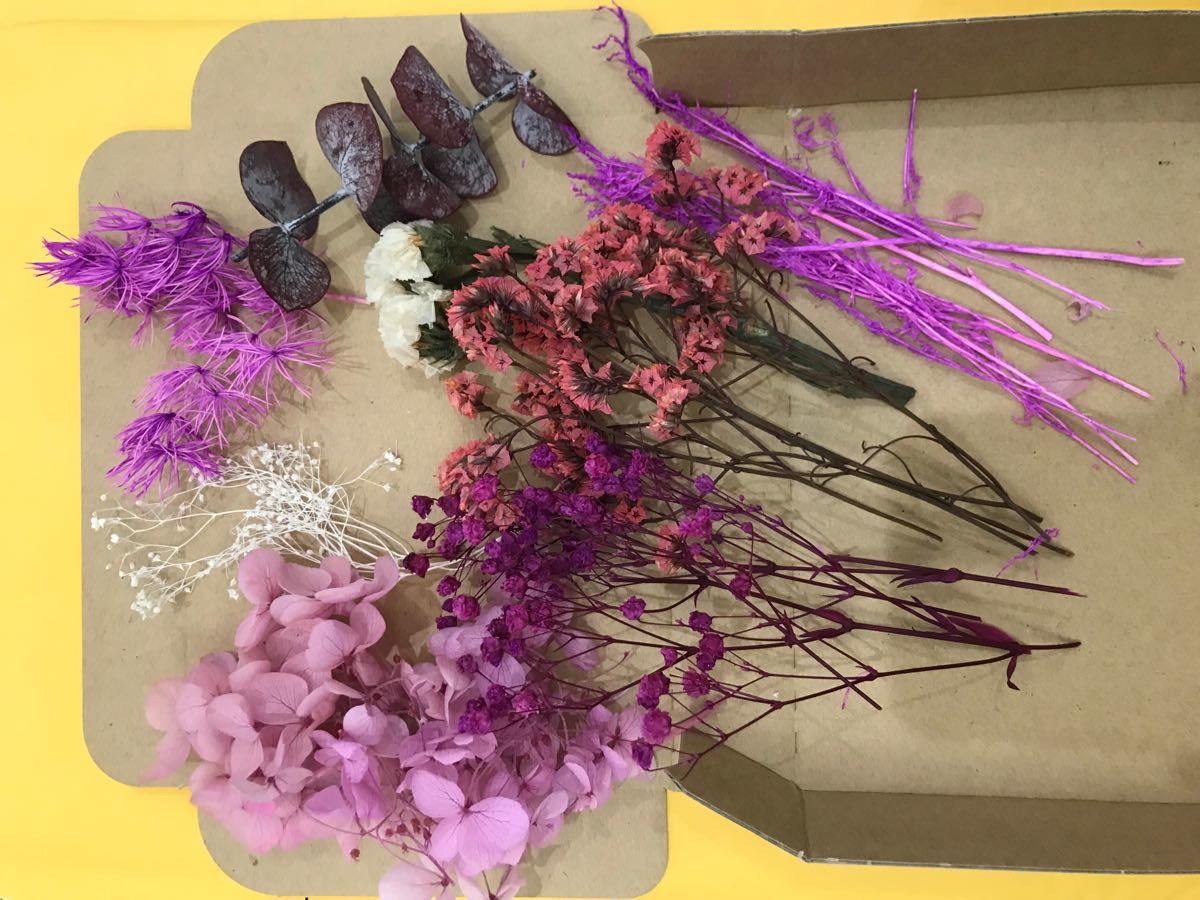 在庫処分#4花材セット　プリザーブフラワー　素材ハンドメイド材料　ハーバリウム花材　ドライフラワーハーバリウム花材
