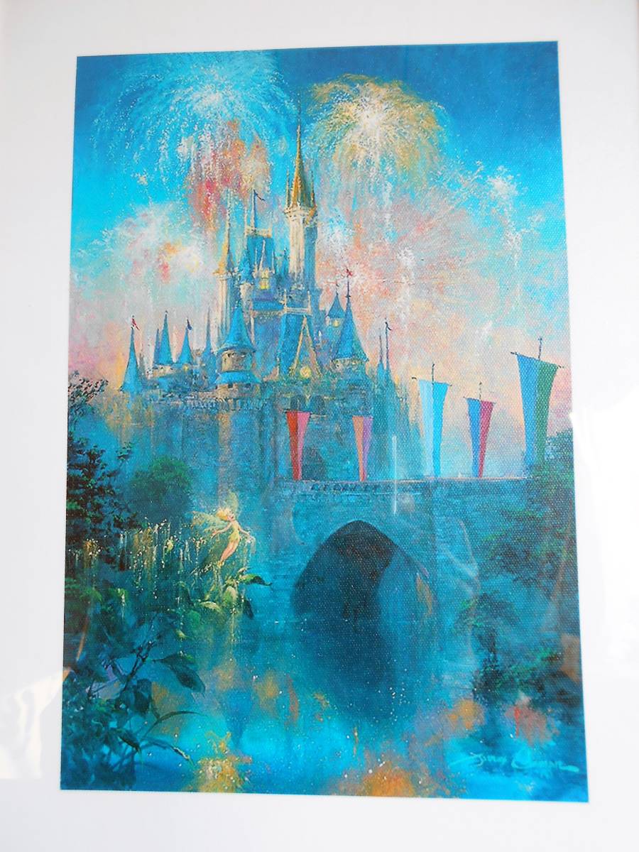 je-ms* Coleman Tinkerbell .. castle Disney amount entering canvas cloth . oil painting series print ( axis re-)