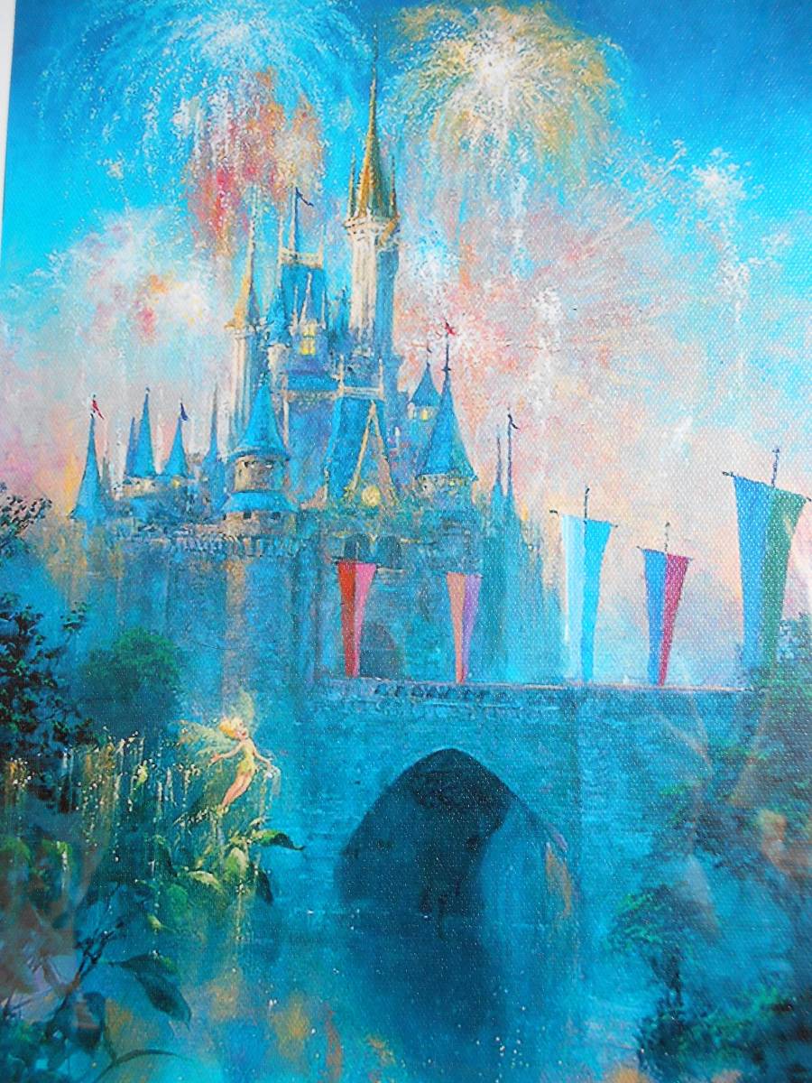 je-ms* Coleman Tinkerbell .. castle Disney amount entering canvas cloth . oil painting series print ( axis re-)