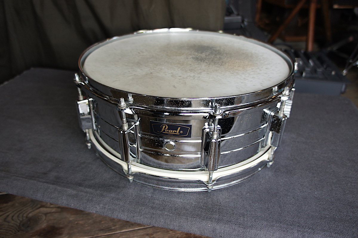 送料込 レア 70年代中期 10テンション Pearl スチールシェル スネア