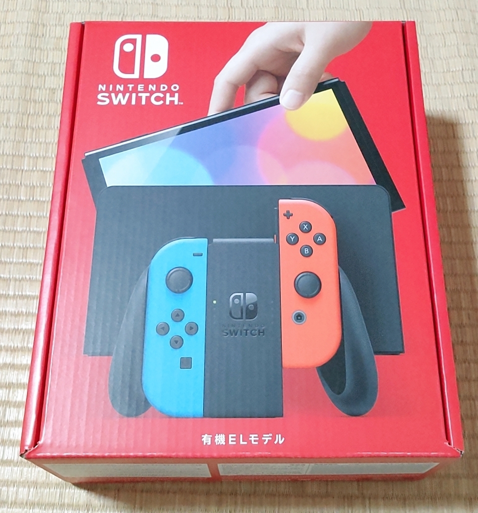 １月購入 即納 新品未開封 任天堂 Nintendo Switch 本体 有機ELモデル ネオンブルー・ネオンレッド Joy-Con(L)/(R) ニンテンドー スイッチ_画像1