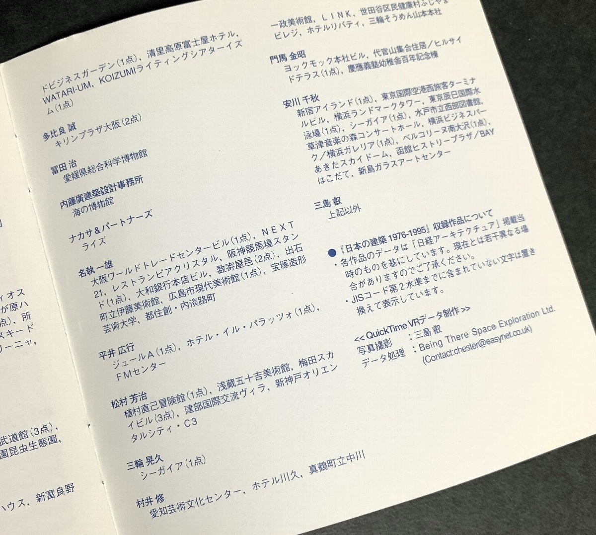 日本の建築1976-1995 CD-ROM 写真と図面 300作品 日経BP社 設計者 建物用途 竣工年 丹下健三_画像4