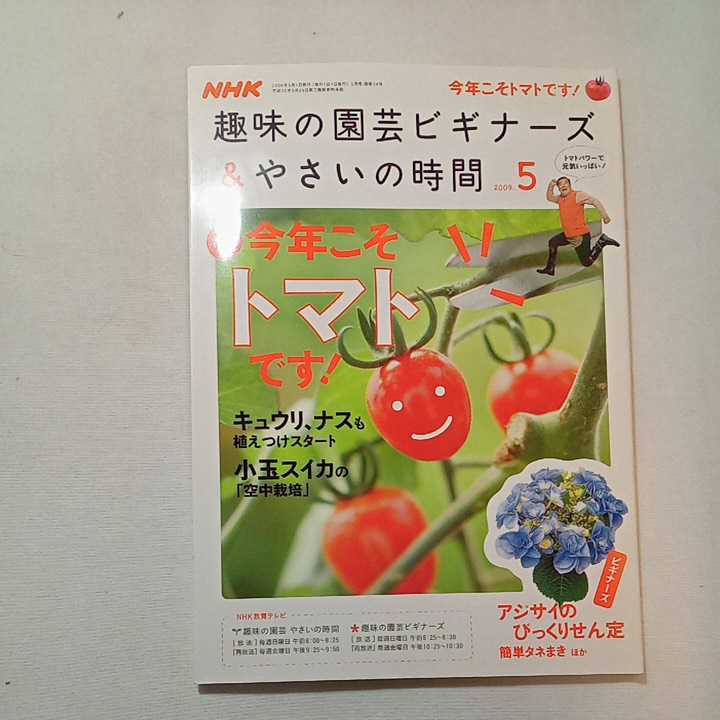 zaa-299♪NHK 趣味の園芸ビギナーズ & やさいの時間 2009年 05月号 [雑誌] 『キュウリ・ナスも植え付けスタート　小玉のスイカ空中栽培』_画像1