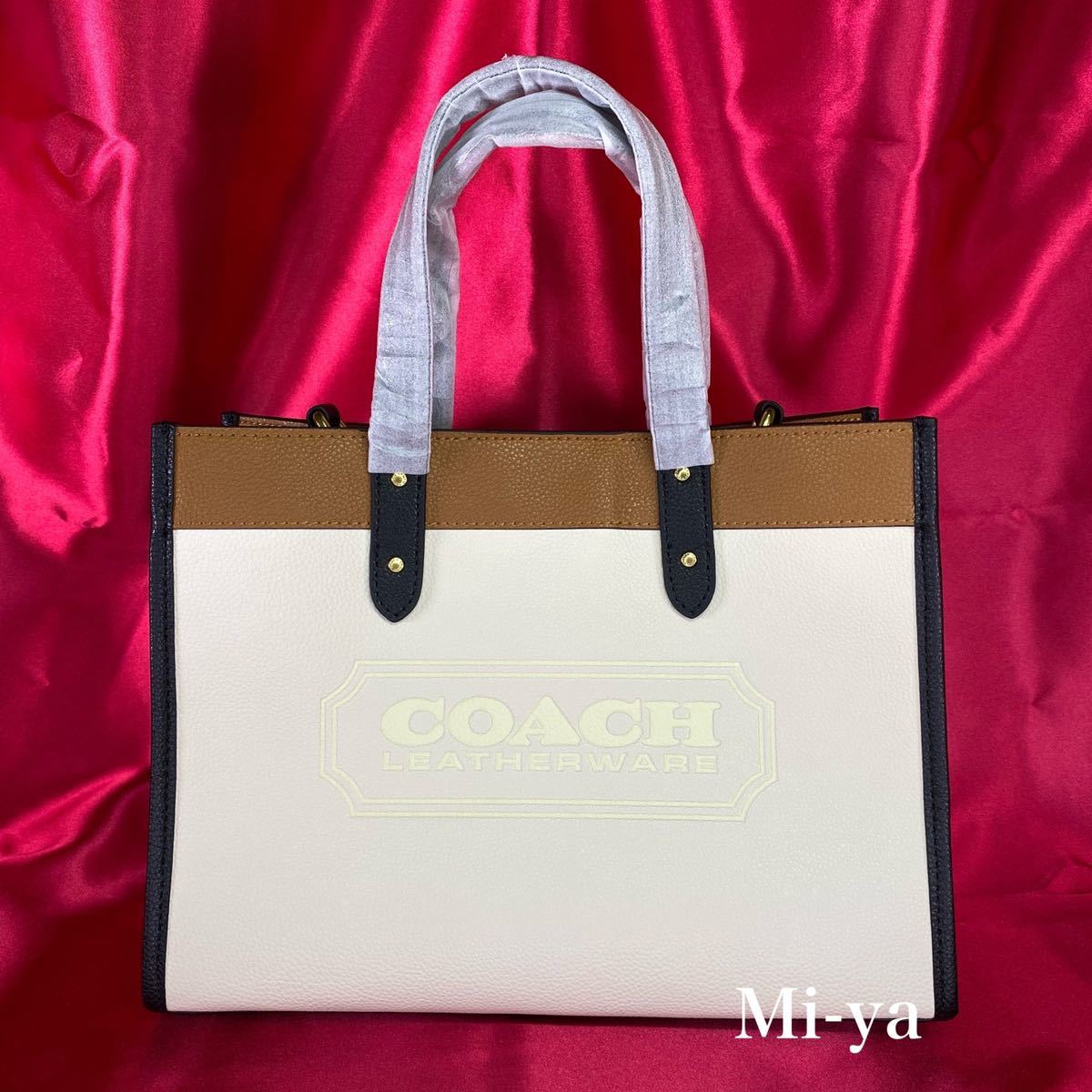 未使用 COACH トートバッグ シグネチャー ビッグロゴ ブラウン ピンク