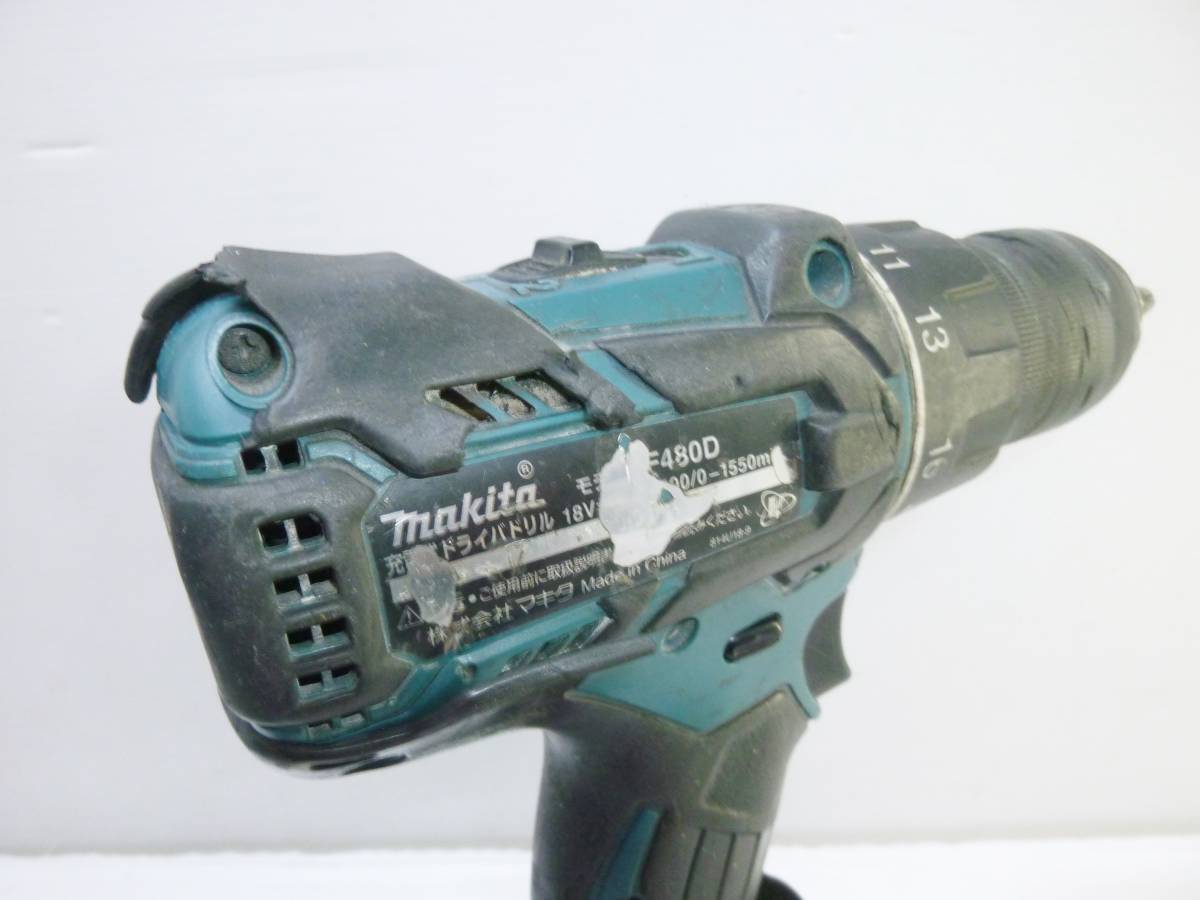 N4228tc makita/マキタ 充電式ドライバドリル DF480D 電動工具 バッテリー式 現状品_画像8