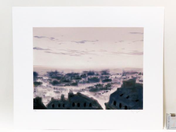 【GINZA絵画館】送料無料！ヒロ・ヤマガタ シルク版画「モンマルトルの眺め」直筆サイン・シート 2