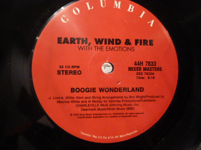 USA盤Earth, Wind & Fire Boogie Wonderland★12inch ★美盤_画像1