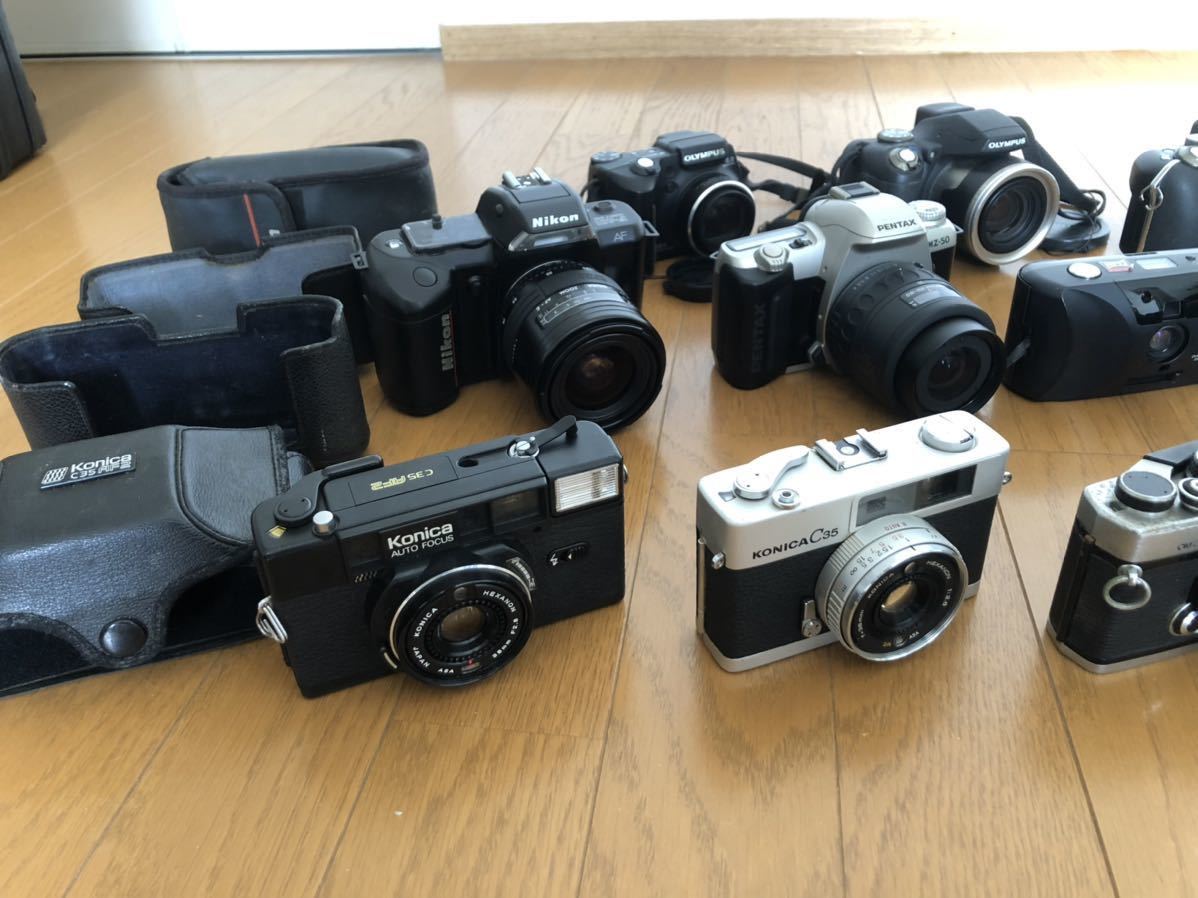 ジャンク カメラ まとめ売り セット フィルムカメラ デジタルカメラ Nikon PENTAX OLYMPUS konica sony ソニー おまとめ フィルムカメラ _画像4