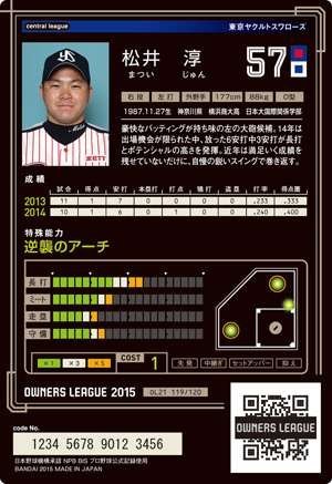 オーナーズリーグ　OL21　NW　松井淳_画像2