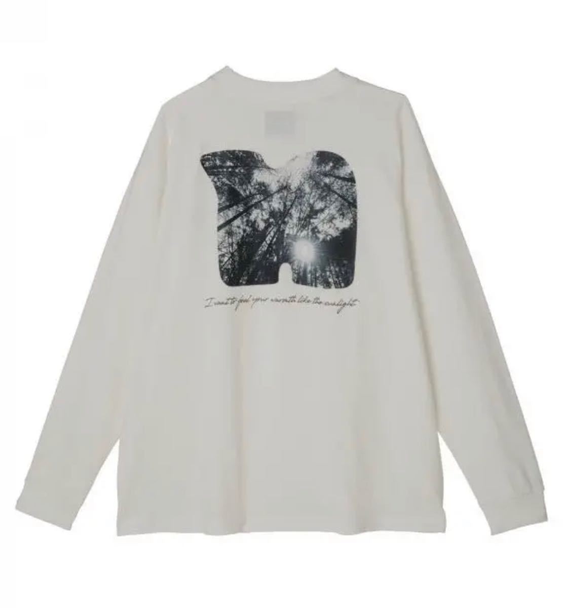 2/13のみ Nissy naptime フォトプリントロングTシャツ ホワイトS