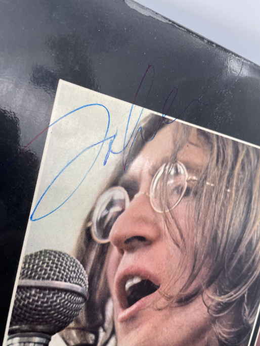 * Beatles Beatles with autograph LP record search Beatles John * Lennon square fancy cardboard Queen CD pamphlet photograph 