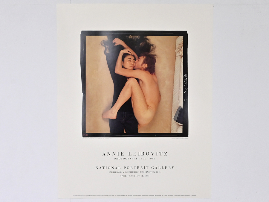 1991年 Annie Leibovitz × ジョン・レノン＆オノ・ヨーコ “PHOTOGRAPHS 1970-1990” 回顧展ポスター/写真家 ポートレート John Lennon