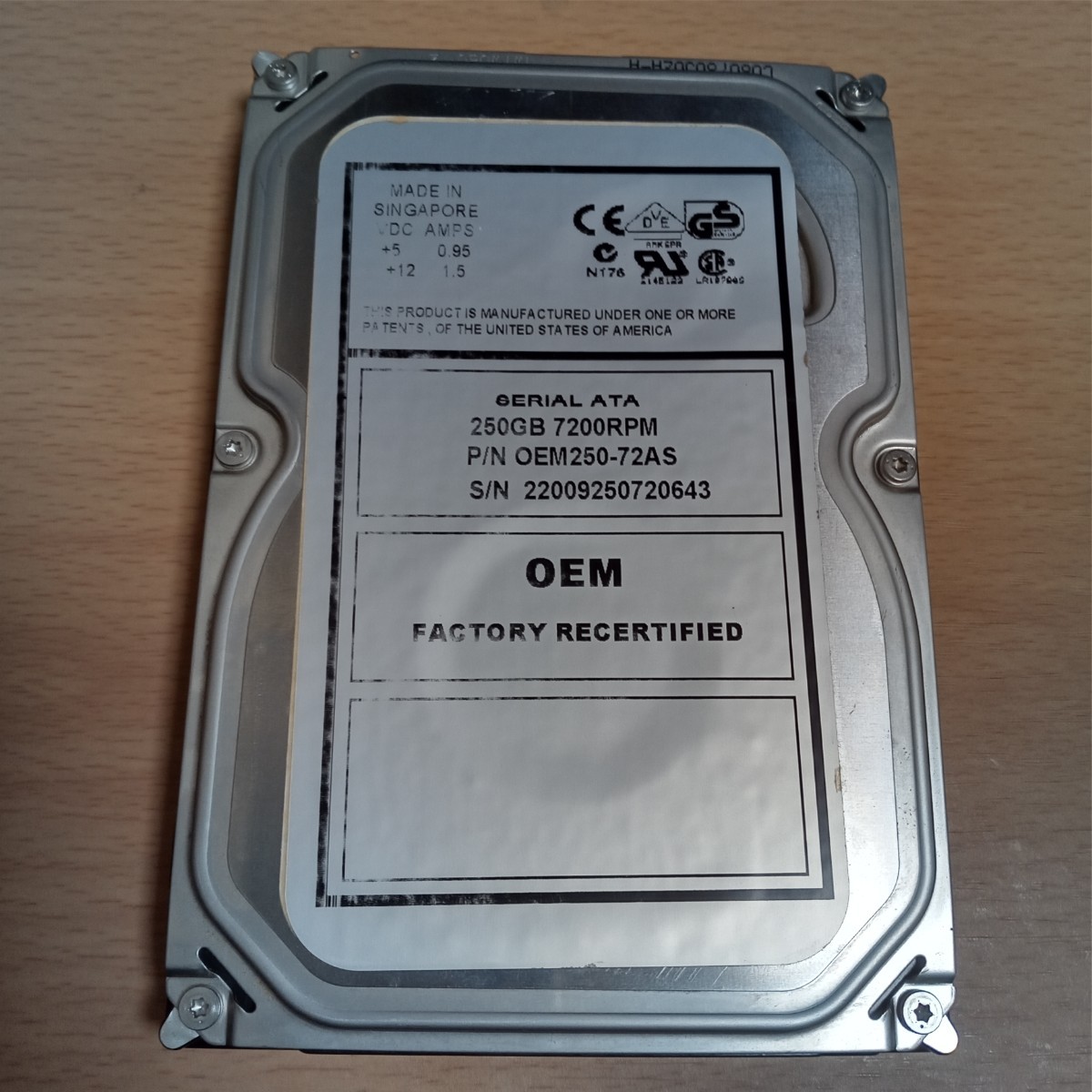 HDD 250G HP OEM 3.5インチ