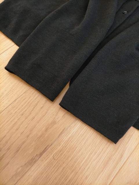  condition excellent France made Leminor Le Minor wool long knitted cardigan black size-0(S degree ) * gown 