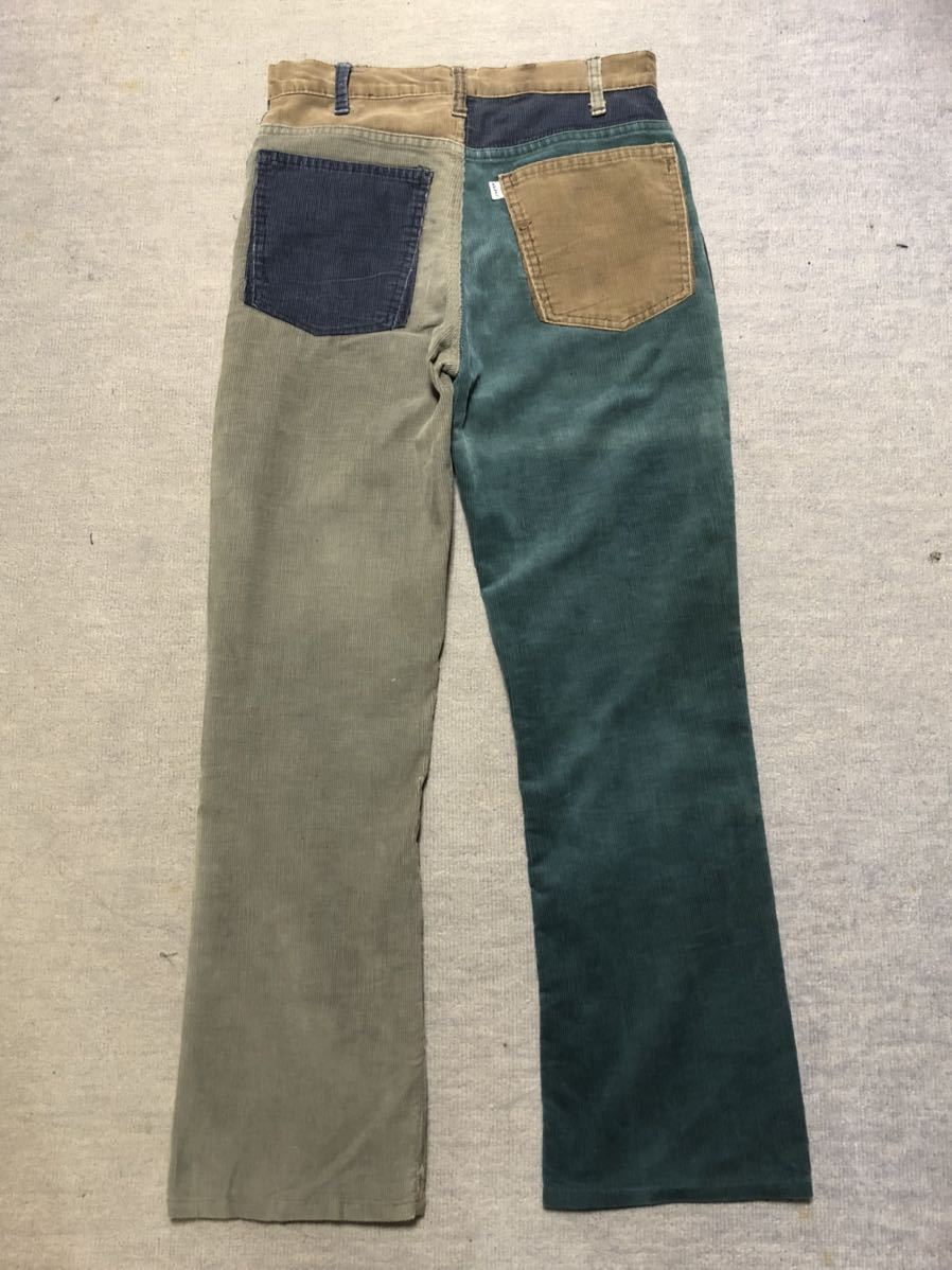 60～70s Levis コーデュロイ パンツ クレイジーパターン ボタン裏3 白タブ スモールe 42タロン ヴィンテージ デニム 60s 70s リーバイス_画像2