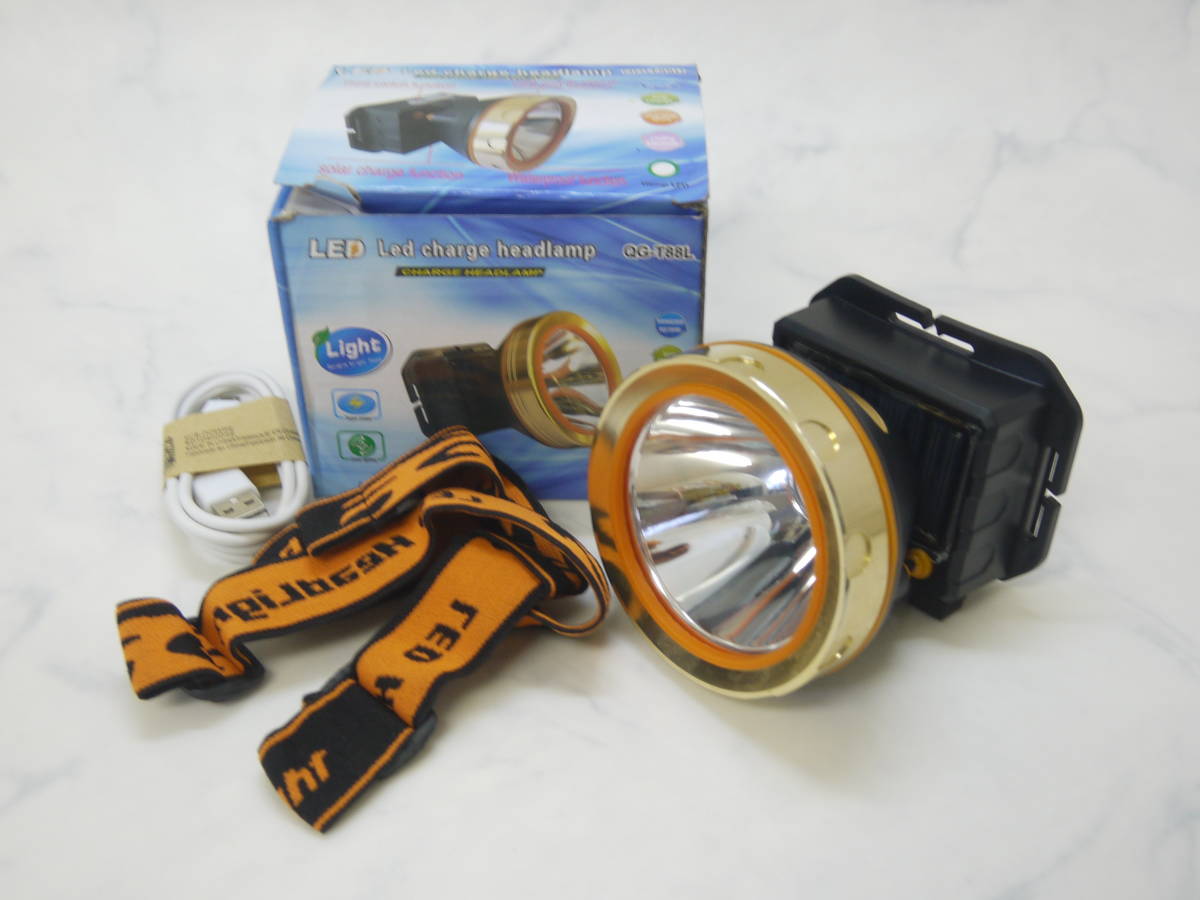 586.2 新品 LED Led charge head lamp QG-T88U チャージャー ヘッドランプ ヘッドライト アウトドア 作業 防災対策 両手が使えて便利 586.2 新品 LED Led charge head lamp QG-T88U チャージャー ヘッドランプ ヘッドライト アウトドア 作業 防災対策 両手が使えて便利