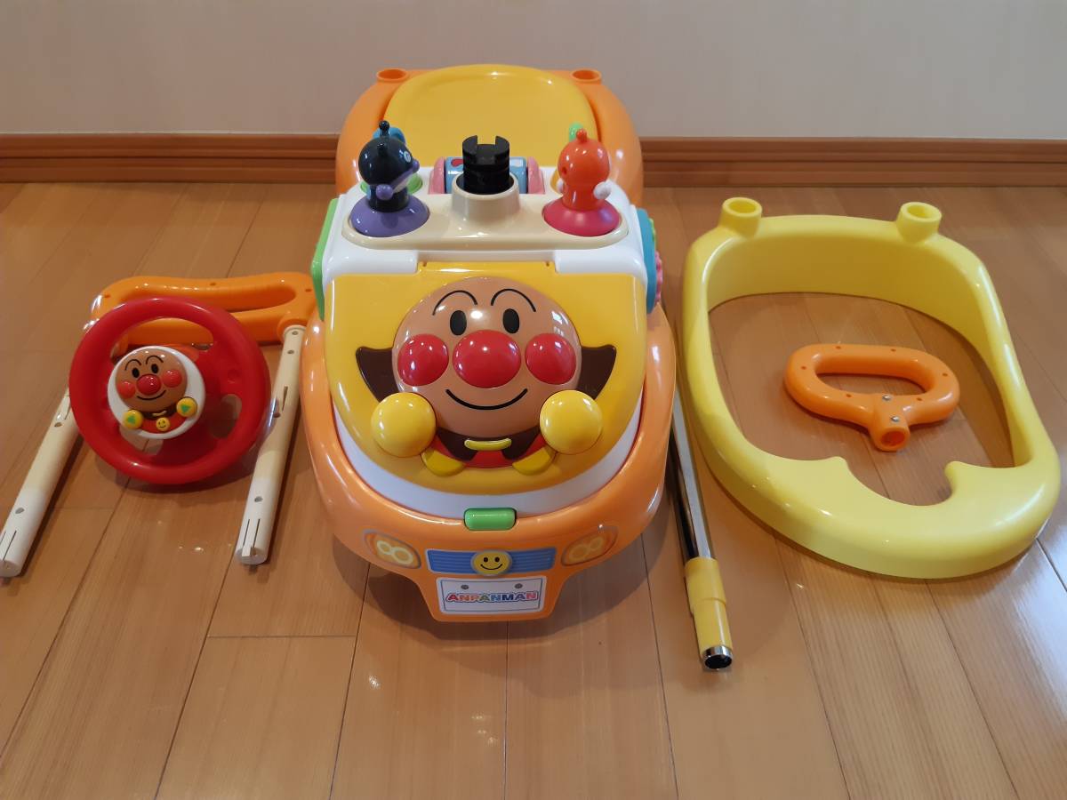 agatsuma Anpanman good ..biji- car pushed . stick + guard attaching & compact bath chair toy ... child intellectual training . a little over baby 0 -years old 2 months 