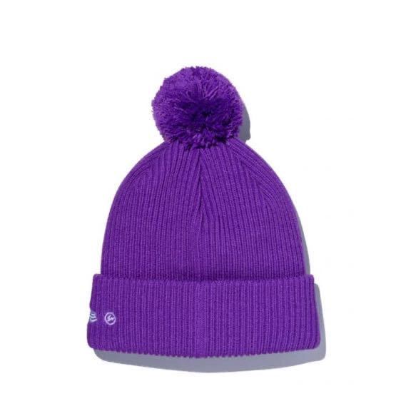 NEW ERA FRAGMENT DESIGN PURPLE POMPON KNIT RIB ニューエラ フラグメント デザイン パープル ニット 紫 CAP Beanie キャップ ビーニー_画像4