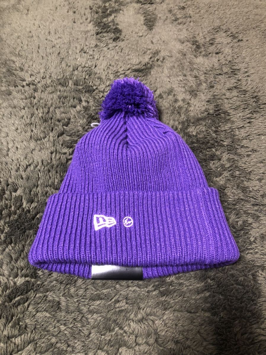 NEW ERA FRAGMENT DESIGN PURPLE POMPON KNIT RIB ニューエラ フラグメント デザイン パープル ニット 紫 CAP Beanie キャップ ビーニー_画像1