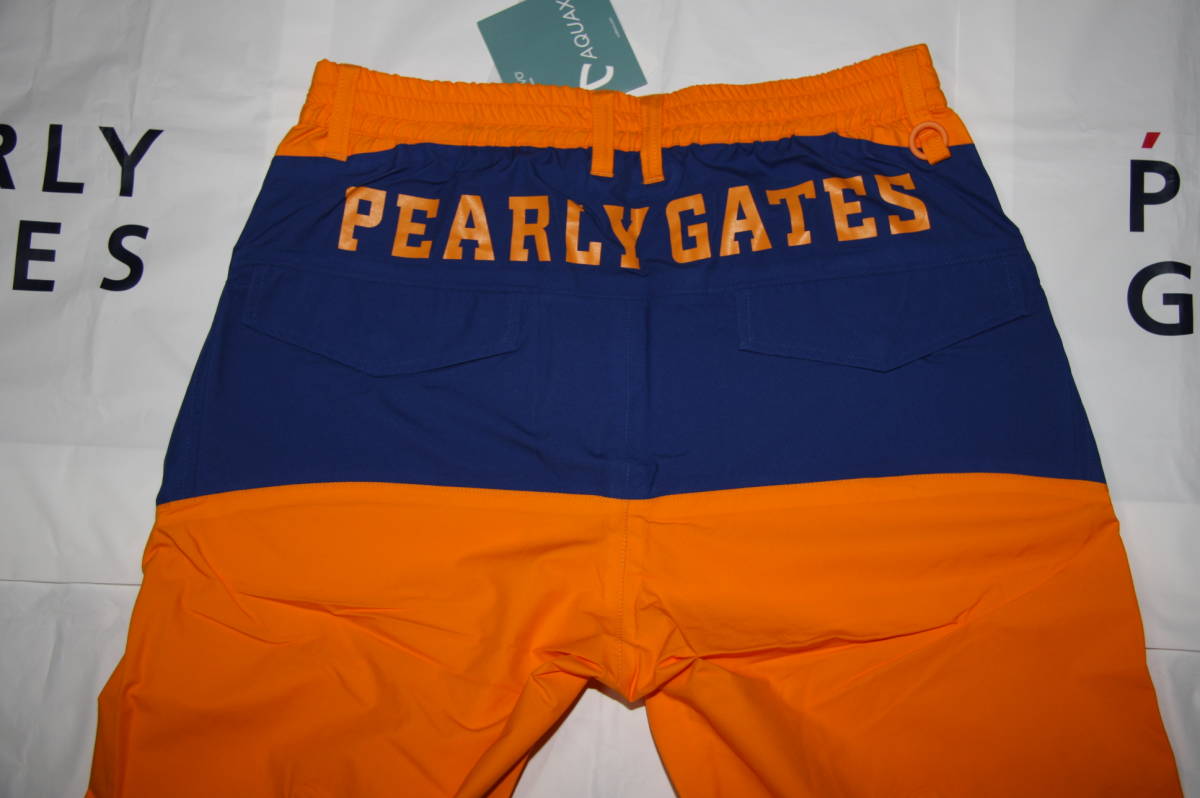 ★正規品★パーリーゲイツ PEARLY GATES★大人気 CRAFTEVO 高機能素材レインウェア 上下セット★防水★防寒★オレンジ＆ネイビー★４（M)_画像8