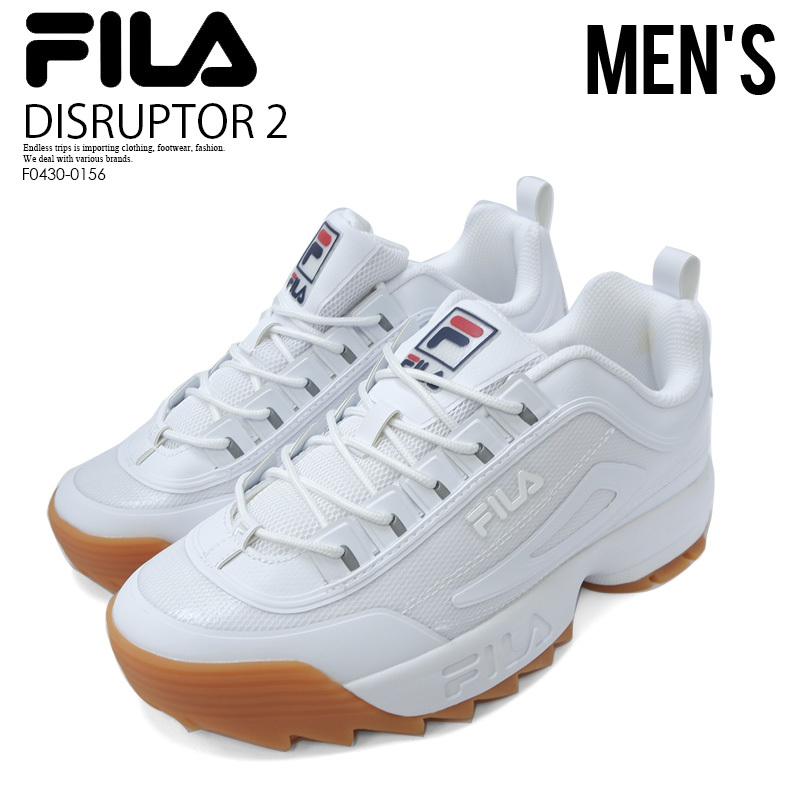 ■新品■FILA フィラ■DISRUPTOR 2 NO-SOW ディスラプター 2■27.5cm■メンズ ダッド シューズ 厚底 アグリーシューズ ホワイト 白 F0430_画像1