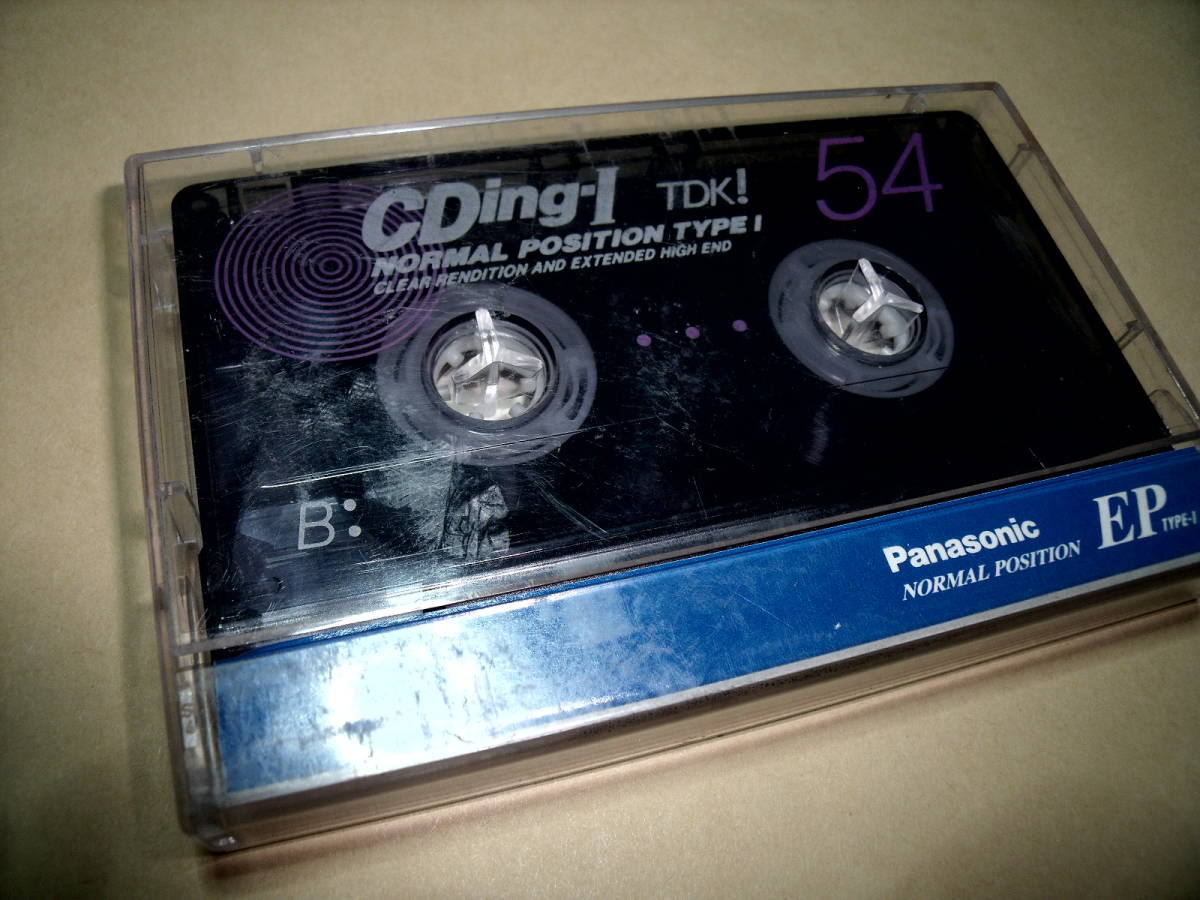 使用済み 中古 カセットテープ TDK CDing1 ノーマル Type1 54分 1本 爪あり No.6972 社外未記入インデックス ラベル付き