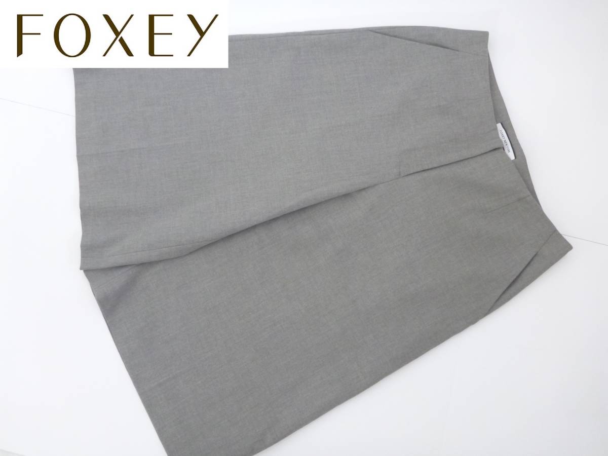 超美品 FOXEY NEW YORK フォクシーニューヨーク ★グレー　パンツ　38　_画像1