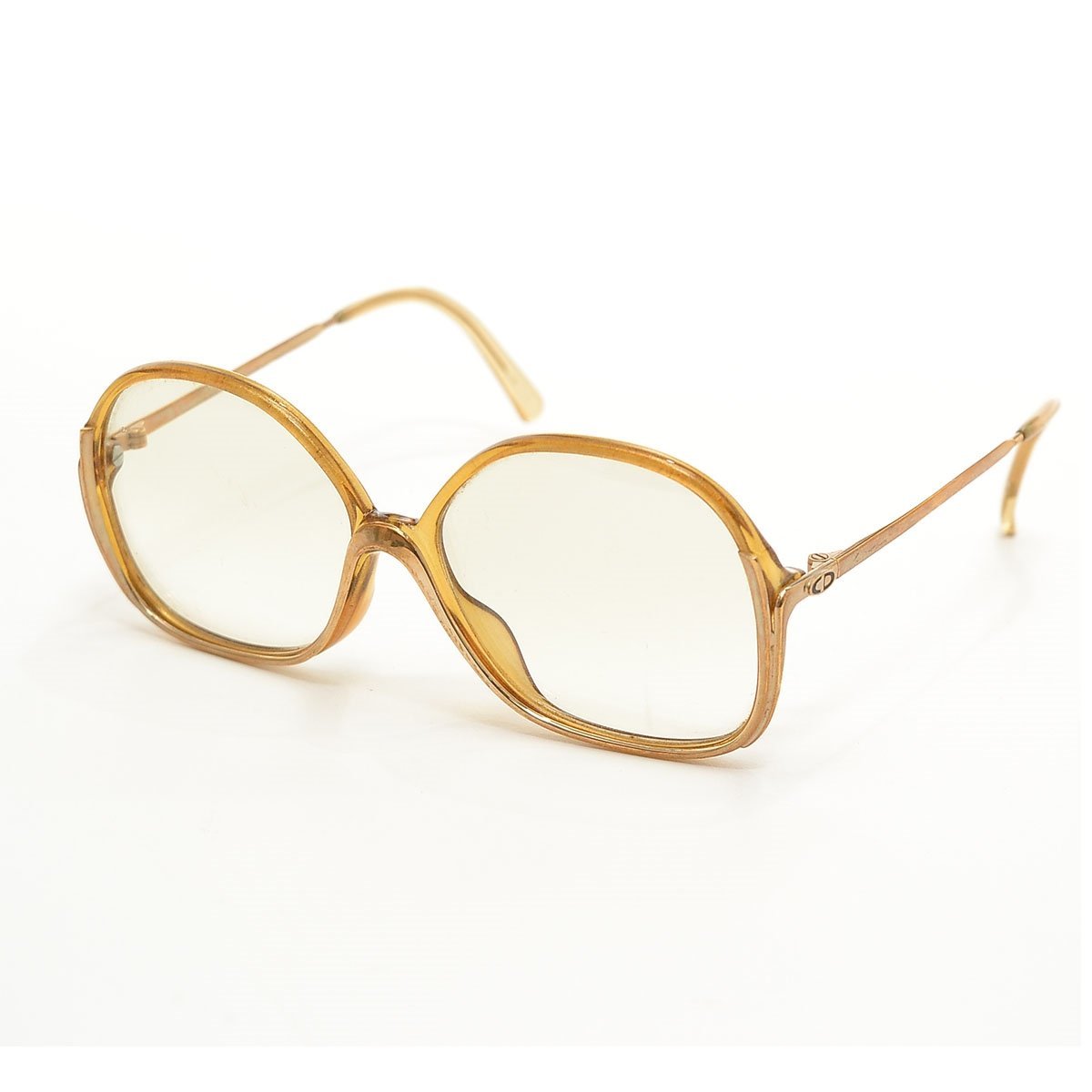 425592 Christian Dior クリスチャンディオール サングラス メガネ 眼鏡 ヴィンテージ コンビネーション フルリム レディース  ゴールド