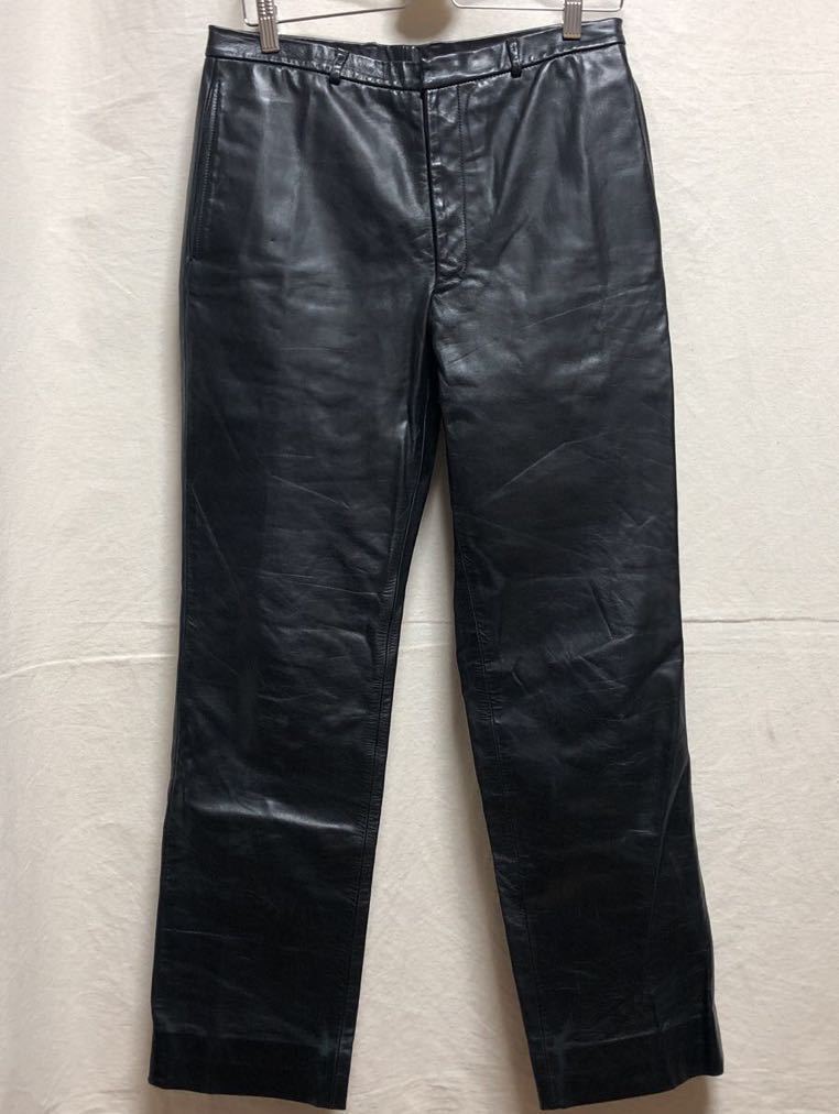 jil sander by raf simons ワイドレザーパンツ テック-