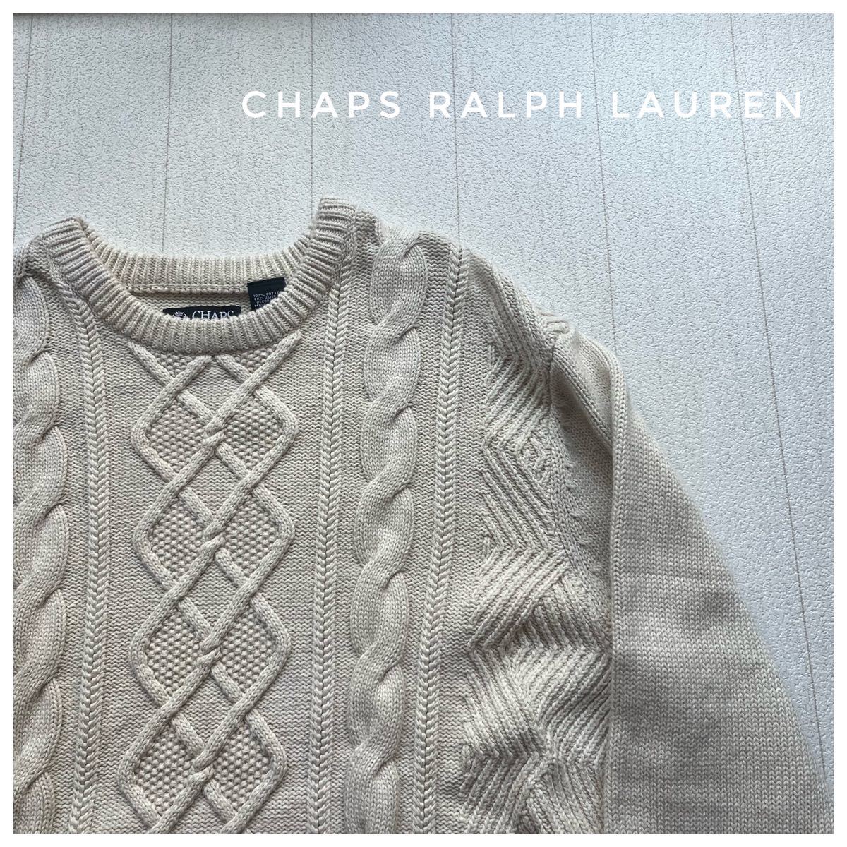 CHAPS RALPH LAUREN チャップス ラルフローレン ケーブルニット 公認ショップ 【チャップス ラルフローレン】希少カラー 厚手ナイロンジャケット オーバーサイズ ダウンジャケット