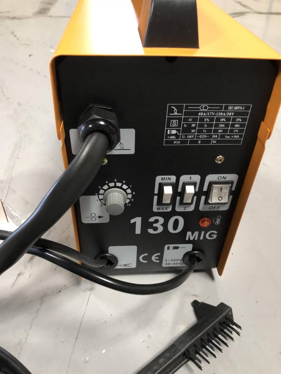  3Mトーチ 半自動溶接機/120A/MIG130/ノンガス 新品　単相100V　　50/60HZ　 トーチスイッチを握り安全放電の仕様_画像7