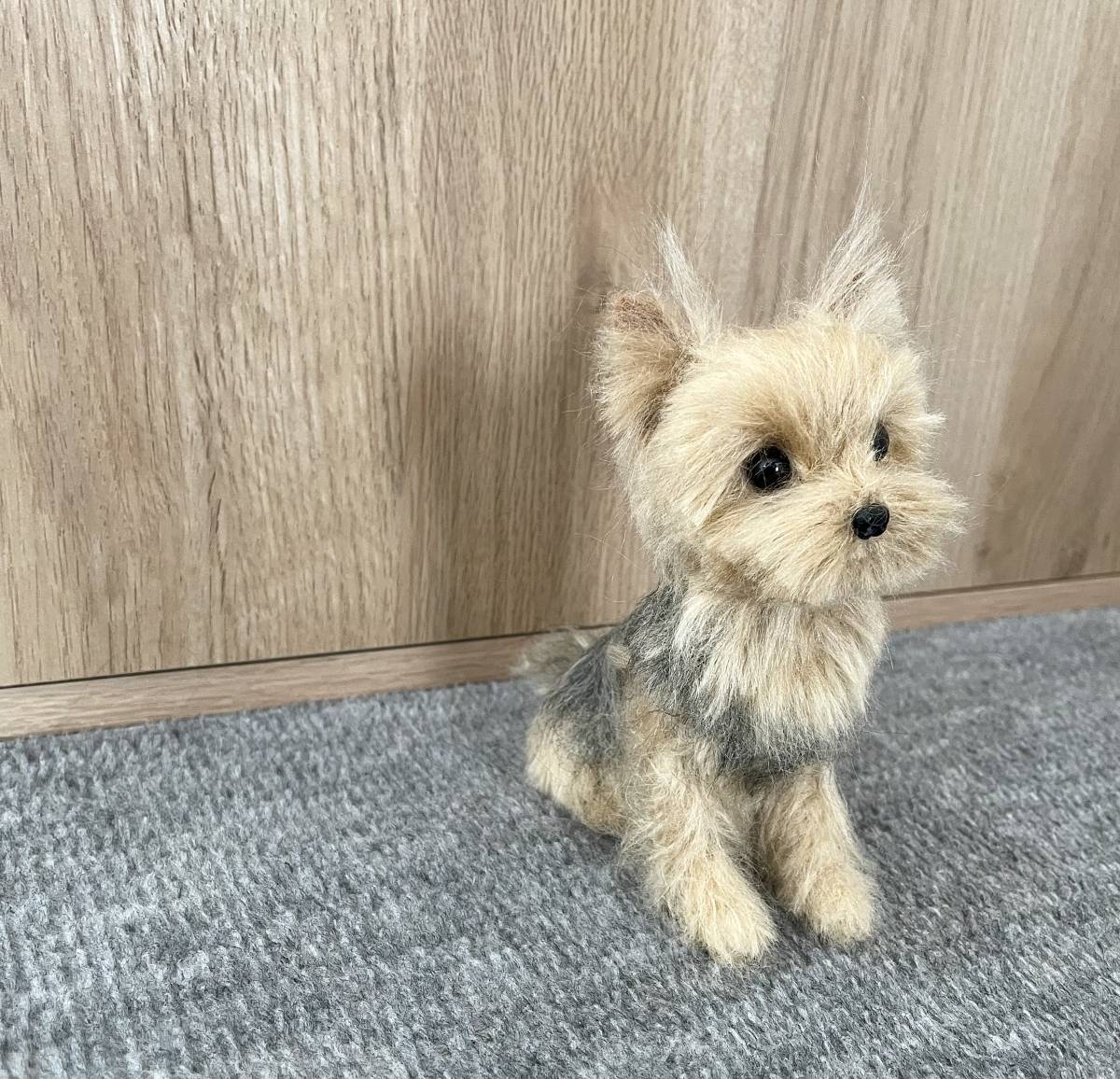 ☆ハンドメイド☆羊毛フェルト ヨークシャーテリア 犬 ペット 置物 ☆ハンドメイド☆羊毛フェルト ヨークシャーテリア 犬 ペット 置物