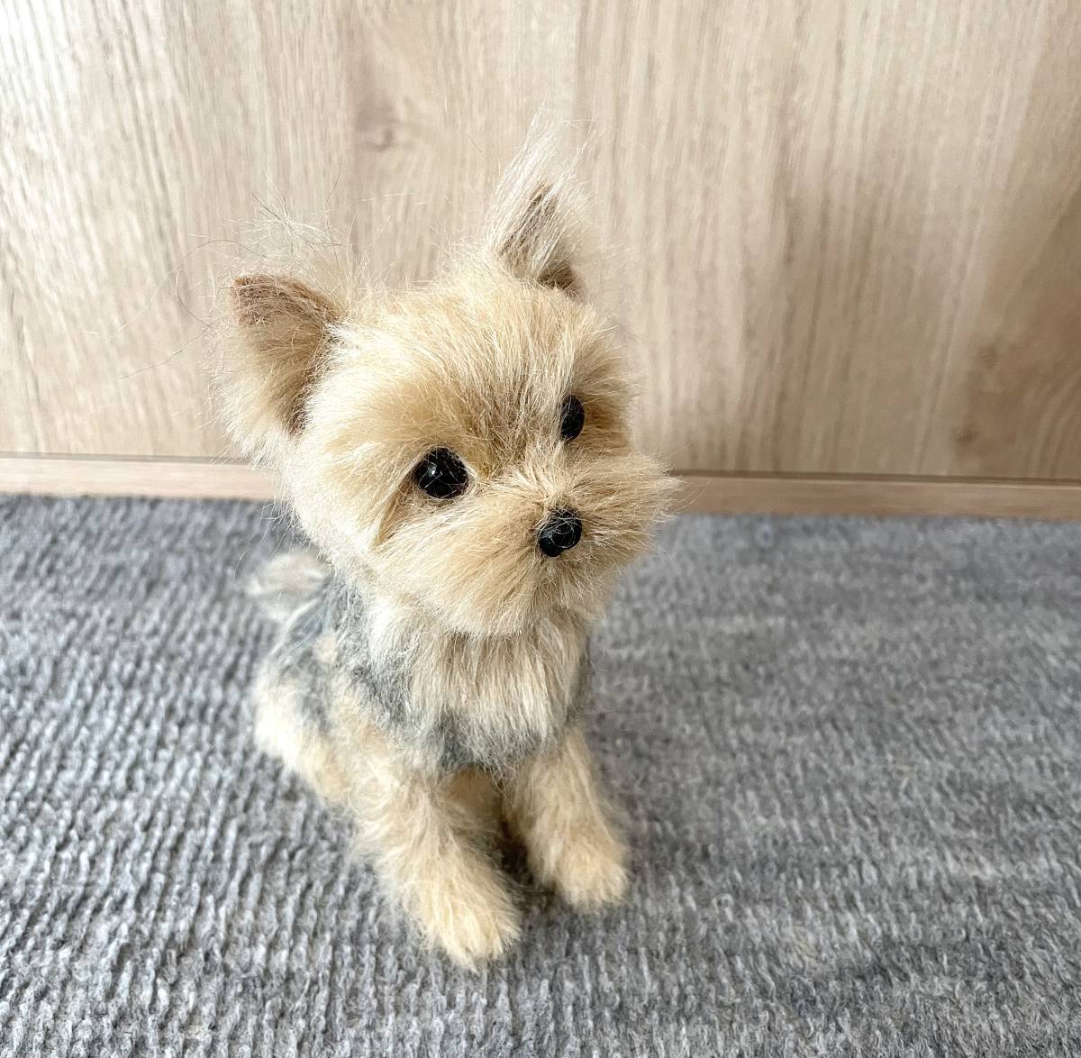☆ハンドメイド☆羊毛フェルト ヨークシャーテリア 犬 ペット 置物 ☆ハンドメイド☆羊毛フェルト ヨークシャーテリア 犬 ペット 置物