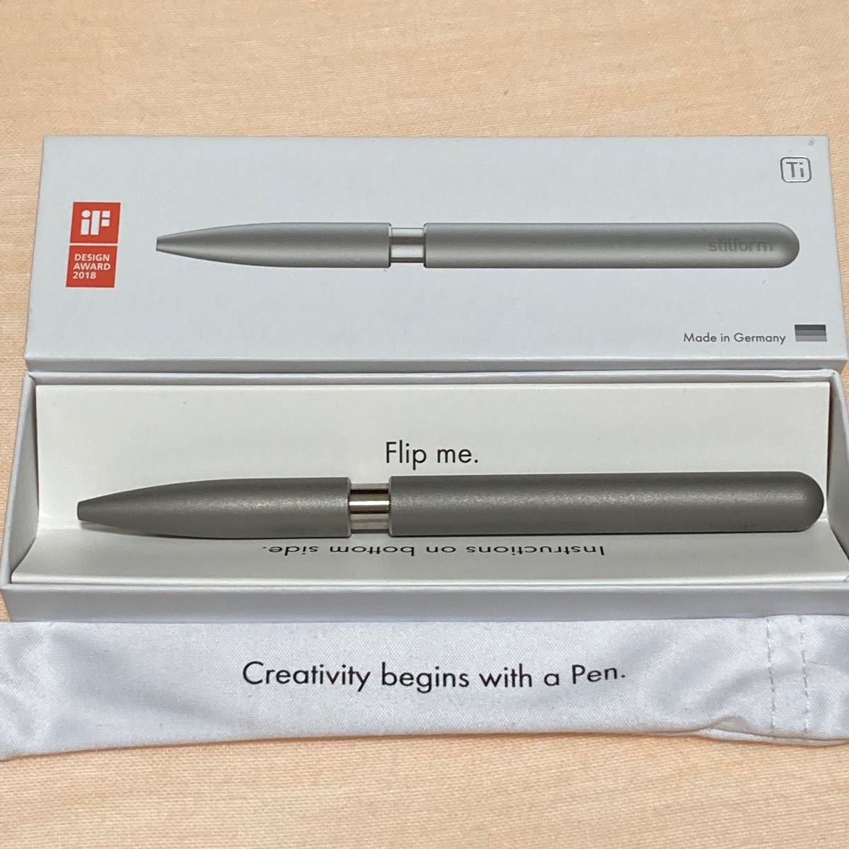 新品本物 Stilform pen titanium スチールフォーム チタン ボールペン