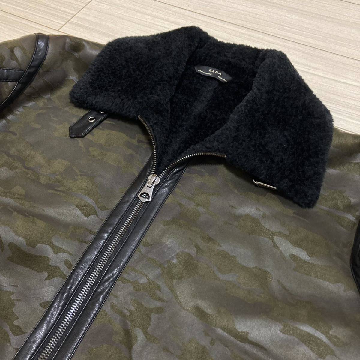 極美品 ZARA ザラマン フェイクムートン B3 フライトジャケット 極美品 ZARA ザラマン フェイクムートン B3 フライトジャケット