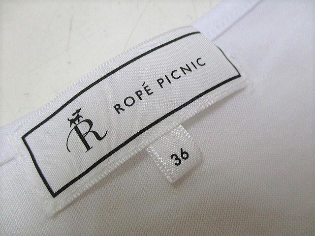 ロペピクニック　お袖花刺繍 半袖トップスカットソー　ROPE PICNIC　_画像4